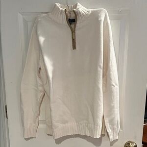 Karen Scott women’s  Zip-Up Sweater in white